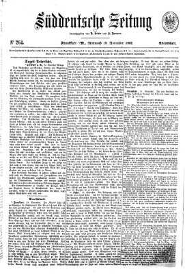 Süddeutsche Zeitung. Morgenblatt (Süddeutsche Zeitung) Mittwoch 19. November 1862