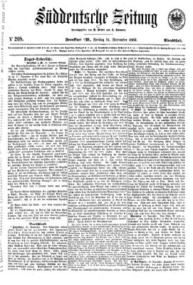 Süddeutsche Zeitung. Morgenblatt (Süddeutsche Zeitung) Freitag 21. November 1862