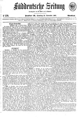 Süddeutsche Zeitung. Morgenblatt (Süddeutsche Zeitung) Samstag 22. November 1862