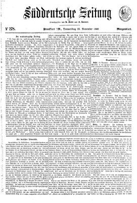 Süddeutsche Zeitung. Morgenblatt (Süddeutsche Zeitung) Donnerstag 27. November 1862