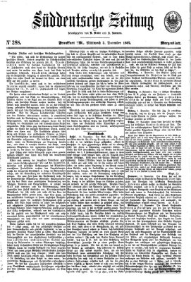 Süddeutsche Zeitung. Morgenblatt (Süddeutsche Zeitung) Mittwoch 3. Dezember 1862