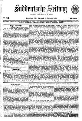 Süddeutsche Zeitung. Morgenblatt (Süddeutsche Zeitung) Mittwoch 3. Dezember 1862