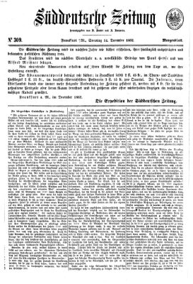 Süddeutsche Zeitung. Morgenblatt (Süddeutsche Zeitung) Sonntag 14. Dezember 1862