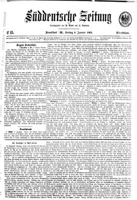 Süddeutsche Zeitung. Morgenblatt (Süddeutsche Zeitung) Freitag 9. Januar 1863