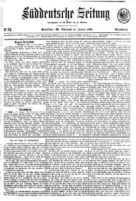 Süddeutsche Zeitung. Morgenblatt (Süddeutsche Zeitung) Mittwoch 14. Januar 1863