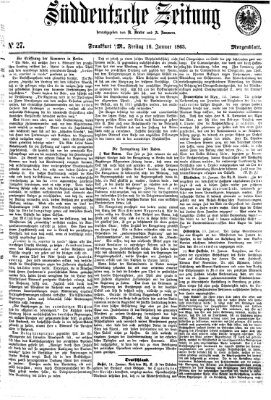 Süddeutsche Zeitung. Morgenblatt (Süddeutsche Zeitung) Freitag 16. Januar 1863