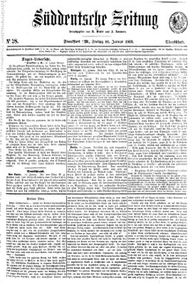 Süddeutsche Zeitung. Morgenblatt (Süddeutsche Zeitung) Freitag 16. Januar 1863