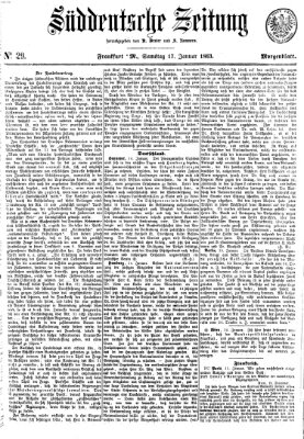 Süddeutsche Zeitung. Morgenblatt (Süddeutsche Zeitung) Samstag 17. Januar 1863