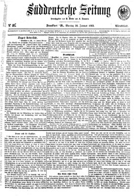 Süddeutsche Zeitung. Morgenblatt (Süddeutsche Zeitung) Montag 26. Januar 1863