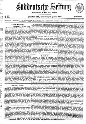 Süddeutsche Zeitung. Morgenblatt (Süddeutsche Zeitung) Donnerstag 29. Januar 1863