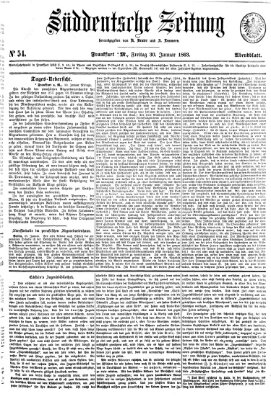 Süddeutsche Zeitung. Morgenblatt (Süddeutsche Zeitung) Freitag 30. Januar 1863