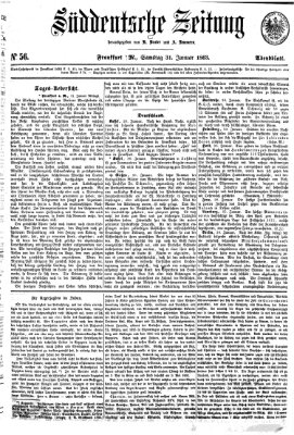 Süddeutsche Zeitung. Morgenblatt (Süddeutsche Zeitung) Samstag 31. Januar 1863