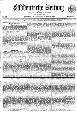 Süddeutsche Zeitung. Morgenblatt (Süddeutsche Zeitung) Donnerstag 5. Februar 1863