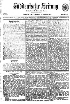 Süddeutsche Zeitung. Morgenblatt (Süddeutsche Zeitung) Donnerstag 12. Februar 1863