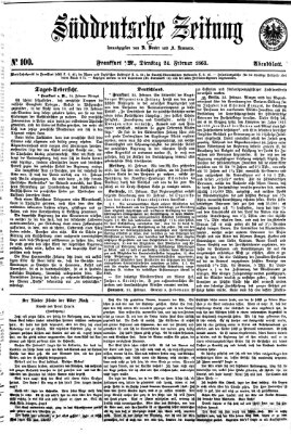 Süddeutsche Zeitung. Morgenblatt (Süddeutsche Zeitung) Dienstag 24. Februar 1863