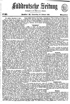 Süddeutsche Zeitung. Morgenblatt (Süddeutsche Zeitung) Donnerstag 26. Februar 1863