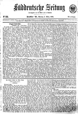 Süddeutsche Zeitung. Morgenblatt (Süddeutsche Zeitung) Montag 2. März 1863