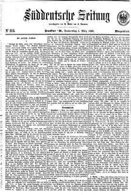 Süddeutsche Zeitung. Morgenblatt (Süddeutsche Zeitung) Donnerstag 5. März 1863