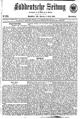 Süddeutsche Zeitung. Morgenblatt (Süddeutsche Zeitung) Montag 9. März 1863