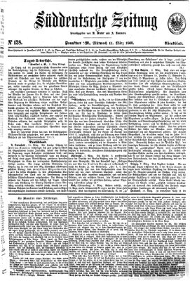 Süddeutsche Zeitung. Morgenblatt (Süddeutsche Zeitung) Mittwoch 11. März 1863