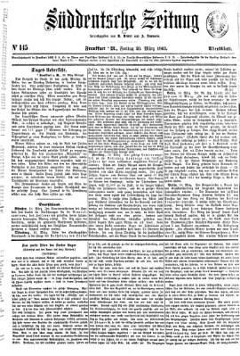 Süddeutsche Zeitung. Morgenblatt (Süddeutsche Zeitung) Freitag 20. März 1863