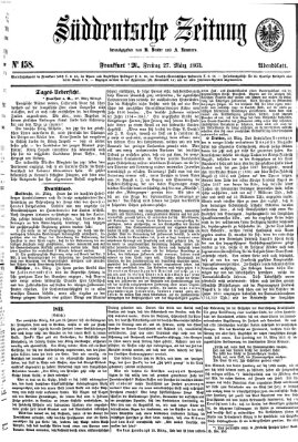 Süddeutsche Zeitung. Morgenblatt (Süddeutsche Zeitung) Freitag 27. März 1863