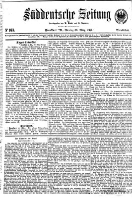 Süddeutsche Zeitung. Morgenblatt (Süddeutsche Zeitung) Montag 30. März 1863