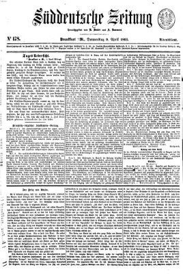 Süddeutsche Zeitung. Morgenblatt (Süddeutsche Zeitung) Donnerstag 9. April 1863