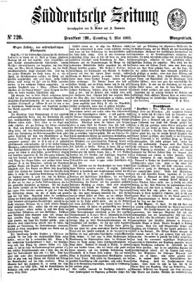 Süddeutsche Zeitung. Morgenblatt (Süddeutsche Zeitung) Samstag 2. Mai 1863