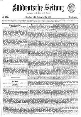 Süddeutsche Zeitung. Morgenblatt (Süddeutsche Zeitung) Freitag 8. Mai 1863