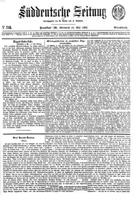 Süddeutsche Zeitung. Morgenblatt (Süddeutsche Zeitung) Mittwoch 13. Mai 1863