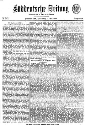 Süddeutsche Zeitung. Morgenblatt (Süddeutsche Zeitung) Donnerstag 14. Mai 1863