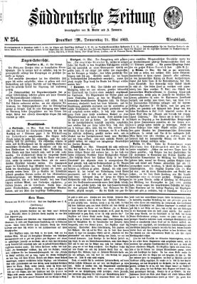 Süddeutsche Zeitung. Morgenblatt (Süddeutsche Zeitung) Donnerstag 21. Mai 1863