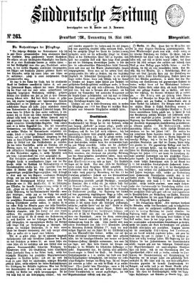 Süddeutsche Zeitung. Morgenblatt (Süddeutsche Zeitung) Donnerstag 28. Mai 1863