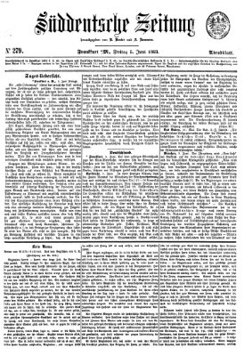 Süddeutsche Zeitung. Morgenblatt (Süddeutsche Zeitung) Freitag 5. Juni 1863