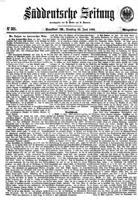 Süddeutsche Zeitung. Morgenblatt (Süddeutsche Zeitung) Dienstag 23. Juni 1863