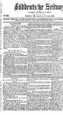 Süddeutsche Zeitung. Morgenblatt (Süddeutsche Zeitung) Donnerstag 25. Juni 1863