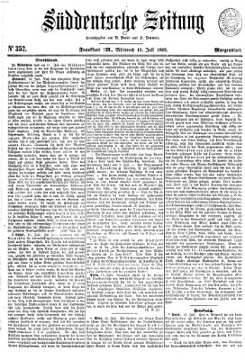 Süddeutsche Zeitung. Morgenblatt (Süddeutsche Zeitung) Mittwoch 15. Juli 1863