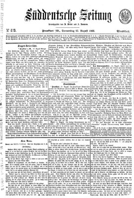 Süddeutsche Zeitung. Morgenblatt (Süddeutsche Zeitung) Donnerstag 27. August 1863