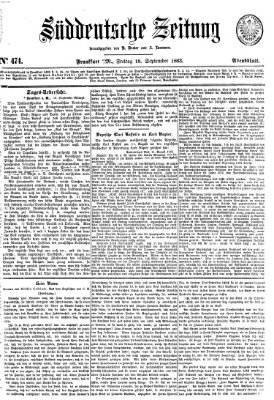 Süddeutsche Zeitung. Morgenblatt (Süddeutsche Zeitung) Freitag 18. September 1863