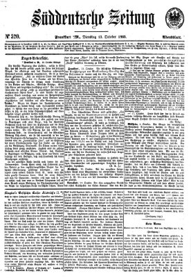 Süddeutsche Zeitung. Morgenblatt (Süddeutsche Zeitung) Dienstag 13. Oktober 1863