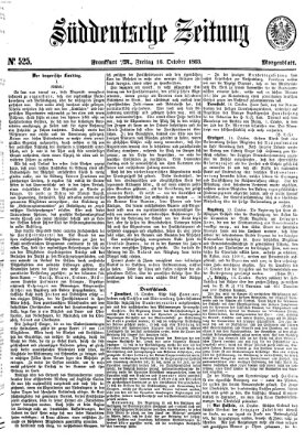 Süddeutsche Zeitung. Morgenblatt (Süddeutsche Zeitung) Freitag 16. Oktober 1863