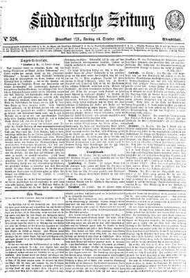 Süddeutsche Zeitung. Morgenblatt (Süddeutsche Zeitung) Freitag 16. Oktober 1863