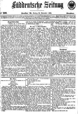 Süddeutsche Zeitung. Morgenblatt (Süddeutsche Zeitung) Freitag 20. November 1863