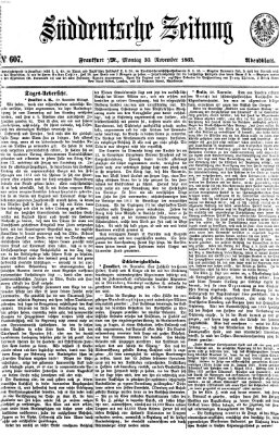 Süddeutsche Zeitung. Morgenblatt (Süddeutsche Zeitung) Montag 30. November 1863