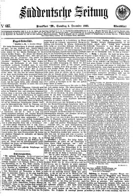 Süddeutsche Zeitung. Morgenblatt (Süddeutsche Zeitung) Samstag 5. Dezember 1863