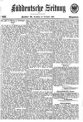 Süddeutsche Zeitung. Morgenblatt (Süddeutsche Zeitung) Samstag 19. Dezember 1863