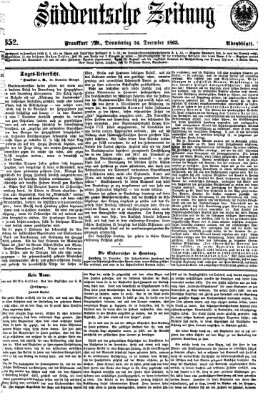 Süddeutsche Zeitung. Morgenblatt (Süddeutsche Zeitung) Donnerstag 24. Dezember 1863