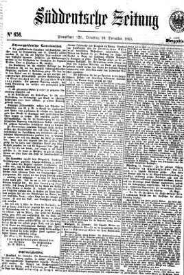 Süddeutsche Zeitung. Morgenblatt (Süddeutsche Zeitung) Dienstag 29. Dezember 1863