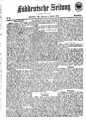 Süddeutsche Zeitung. Morgenblatt (Süddeutsche Zeitung) Sonntag 3. Januar 1864